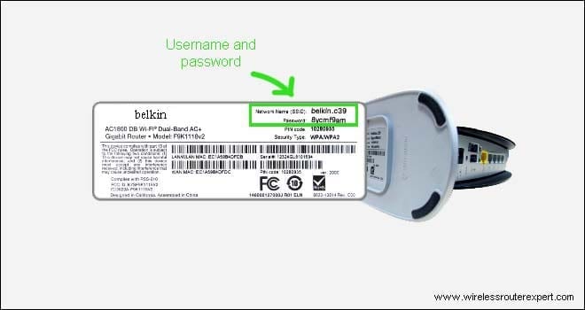 user and pass for belkin