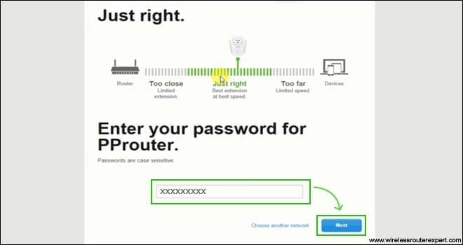 setup extender password